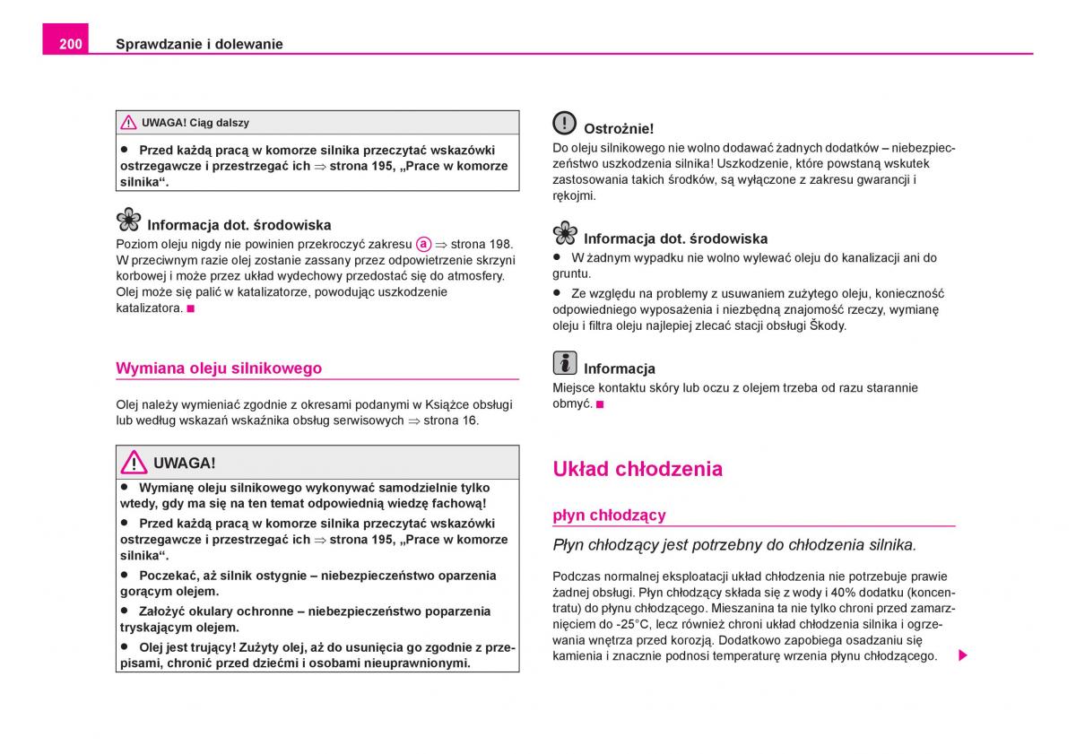 Skoda Fabia I 1 instrukcja obslugi / page 201