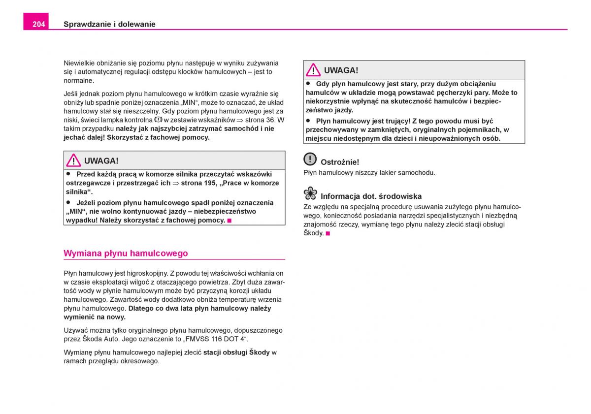 Skoda Fabia I 1 instrukcja obslugi / page 205