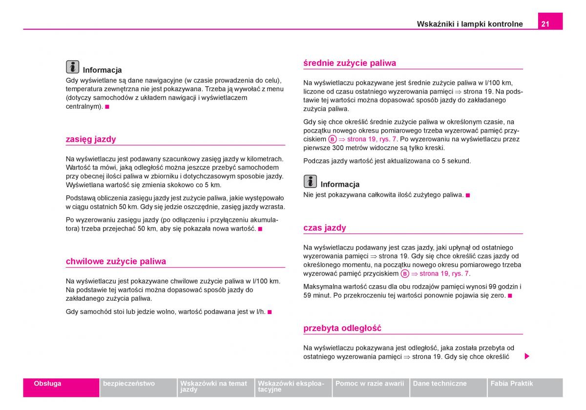 Skoda Fabia I 1 instrukcja obslugi / page 22