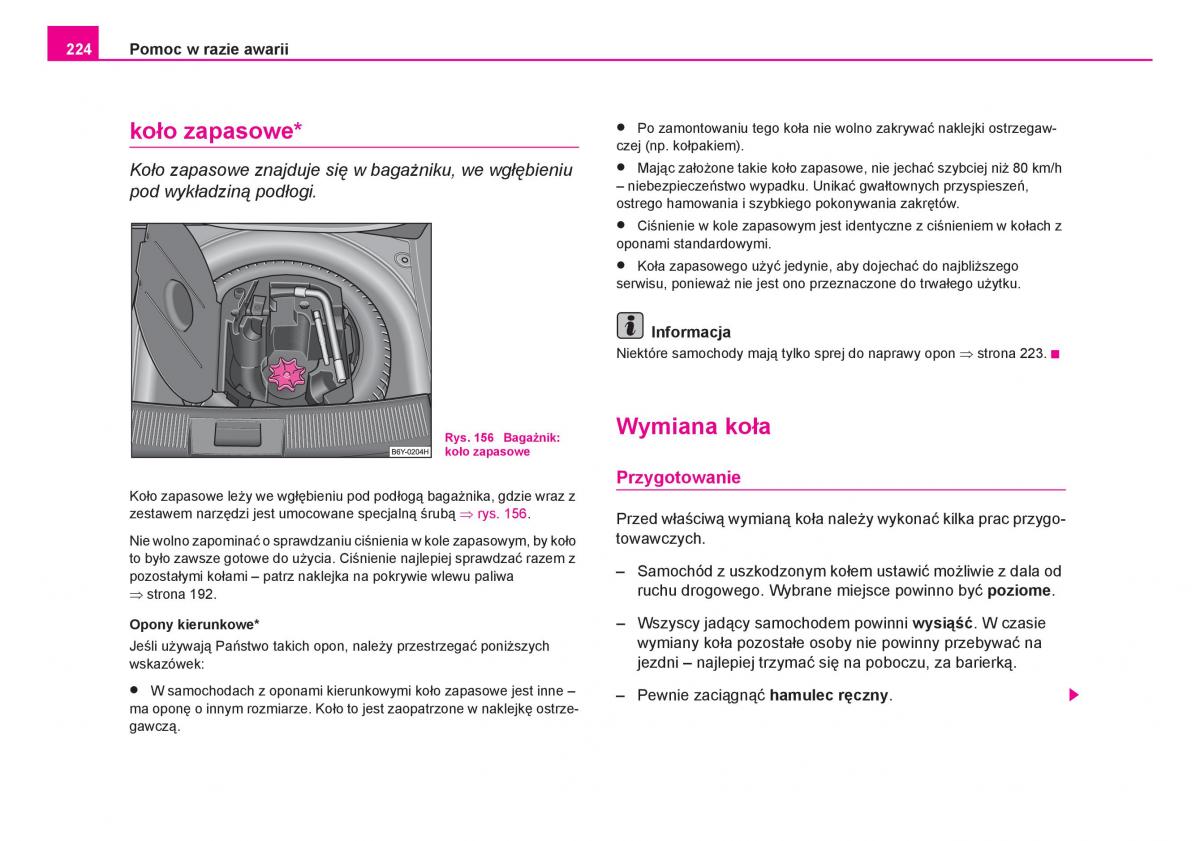 Skoda Fabia I 1 instrukcja obslugi / page 225