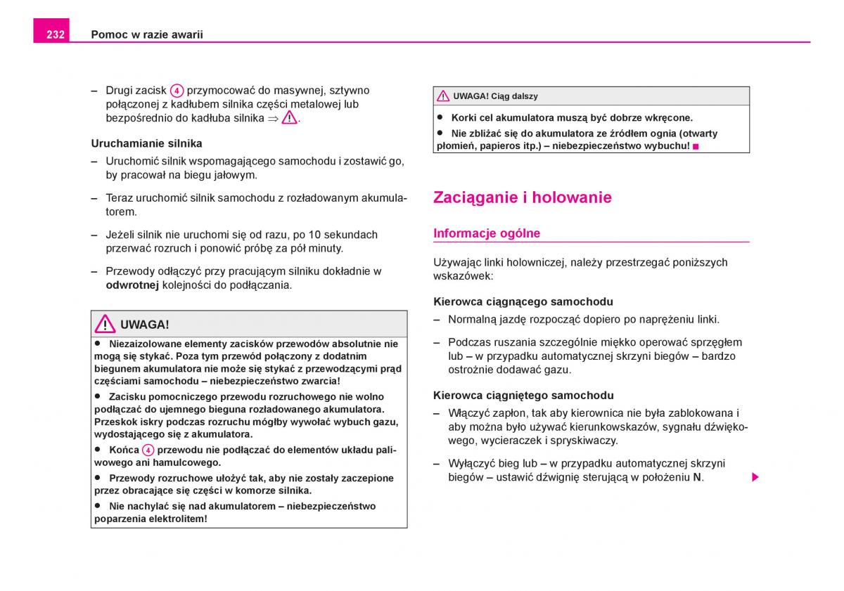 Skoda Fabia I 1 instrukcja obslugi / page 233