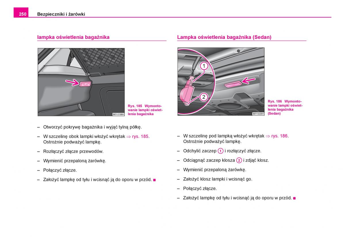 Skoda Fabia I 1 instrukcja obslugi / page 251