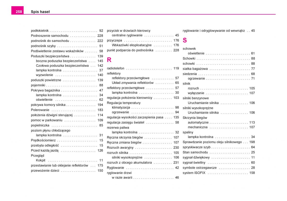 Skoda Fabia I 1 instrukcja obslugi / page 259