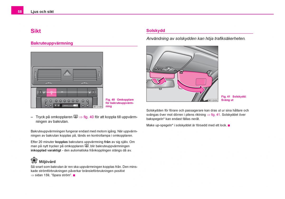 Skoda Fabia I 1 instruktionsbok / page 59