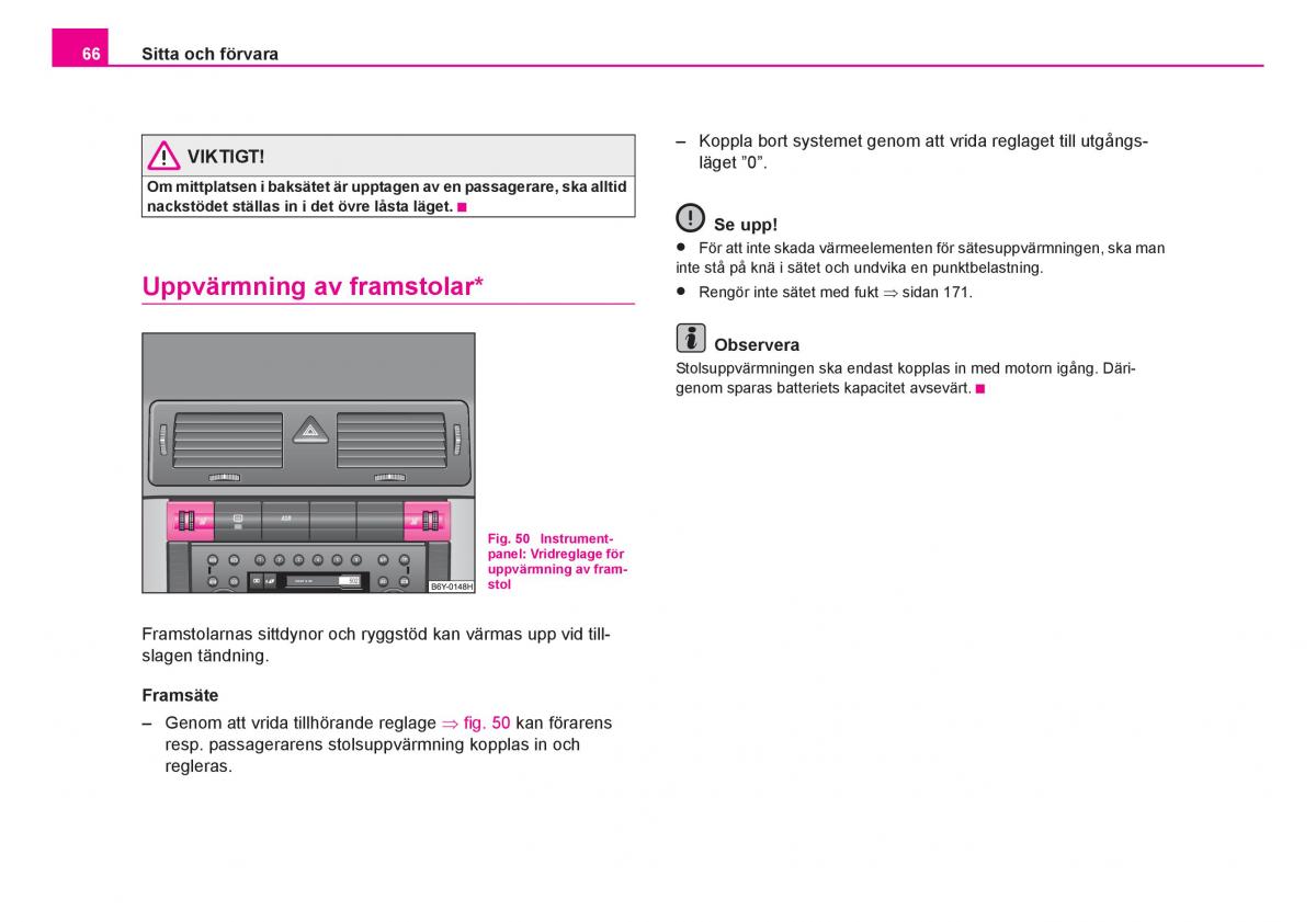 Skoda Fabia I 1 instruktionsbok / page 67