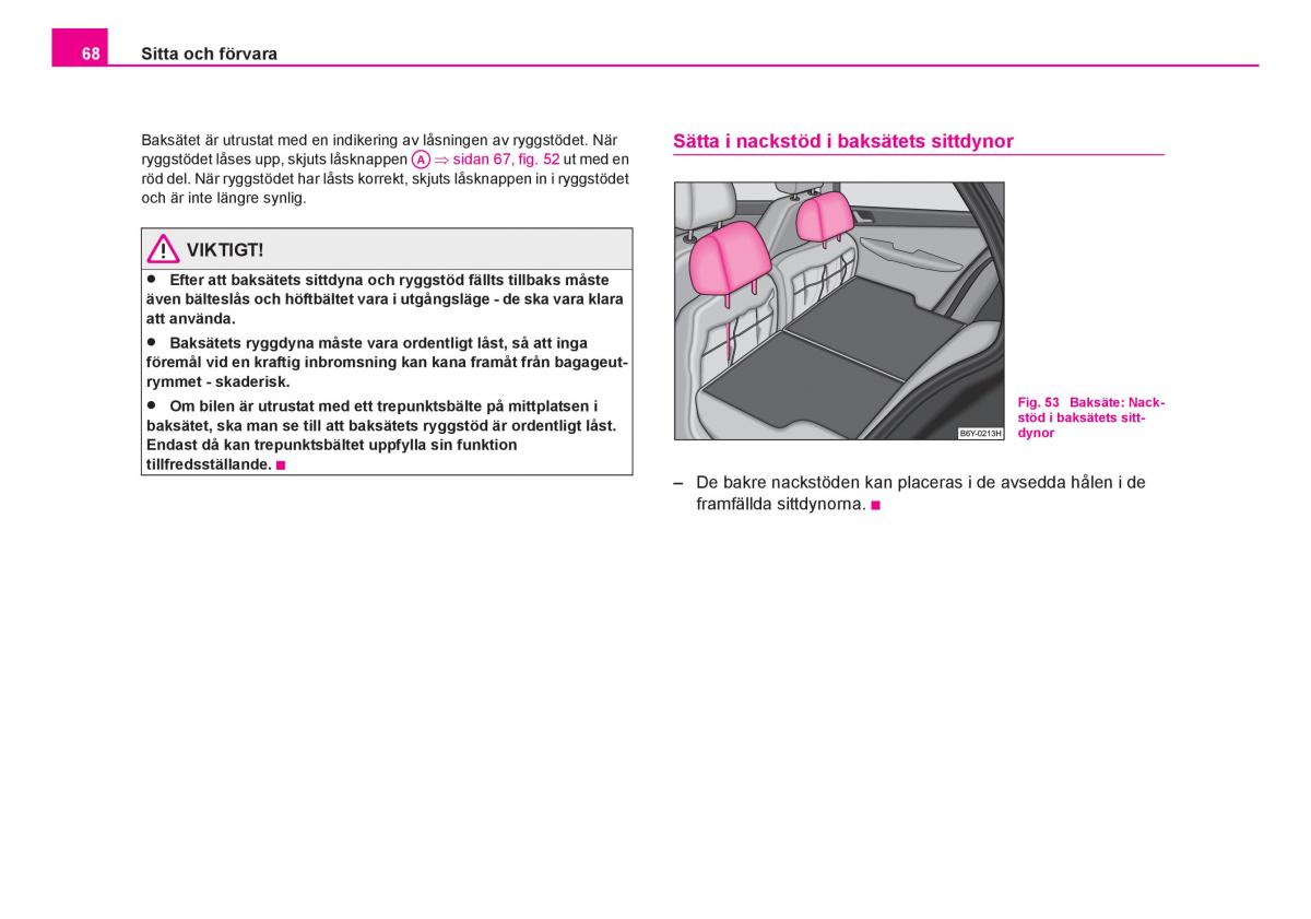 Skoda Fabia I 1 instruktionsbok / page 69