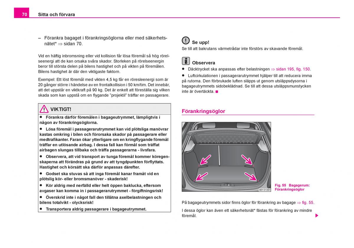 Skoda Fabia I 1 instruktionsbok / page 71