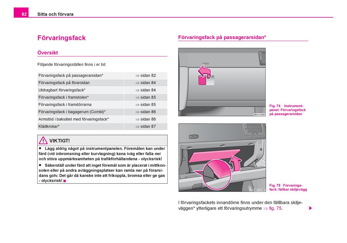 Skoda Fabia I 1 instruktionsbok / page 83