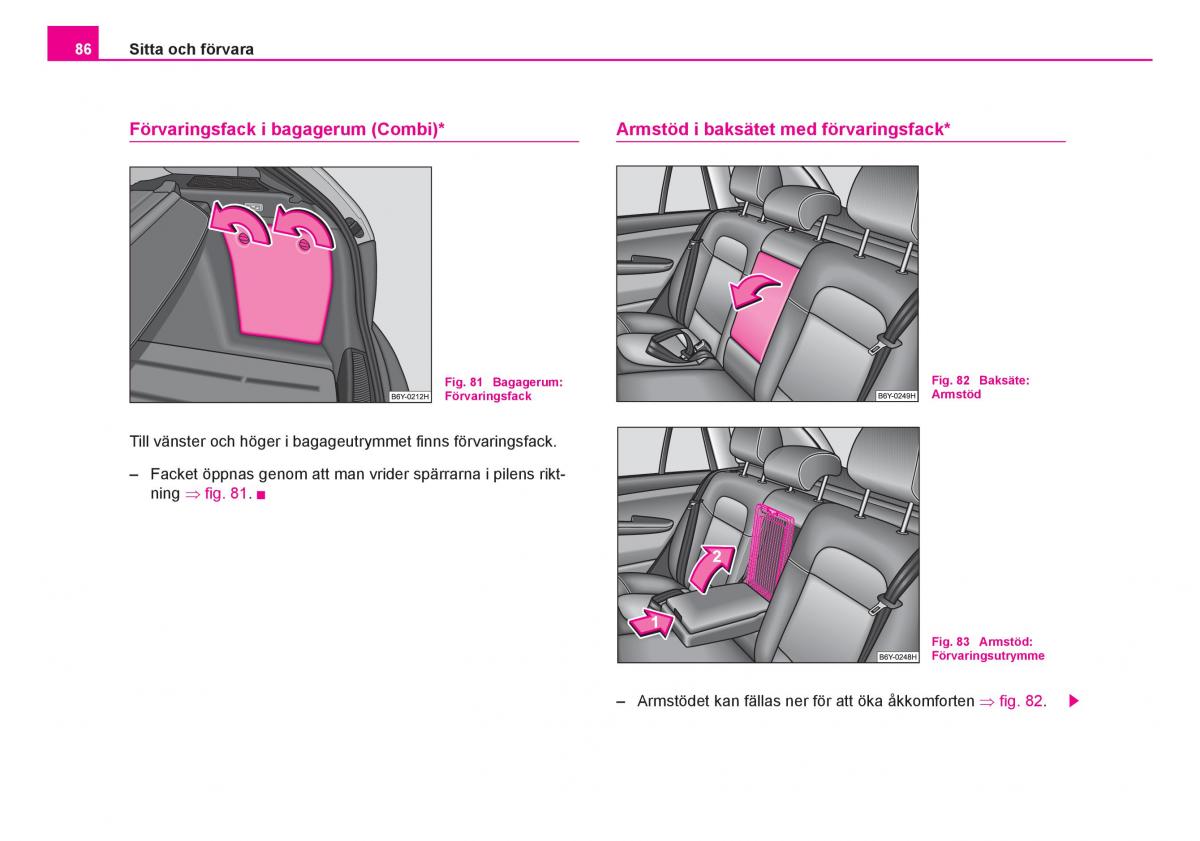 Skoda Fabia I 1 instruktionsbok / page 87