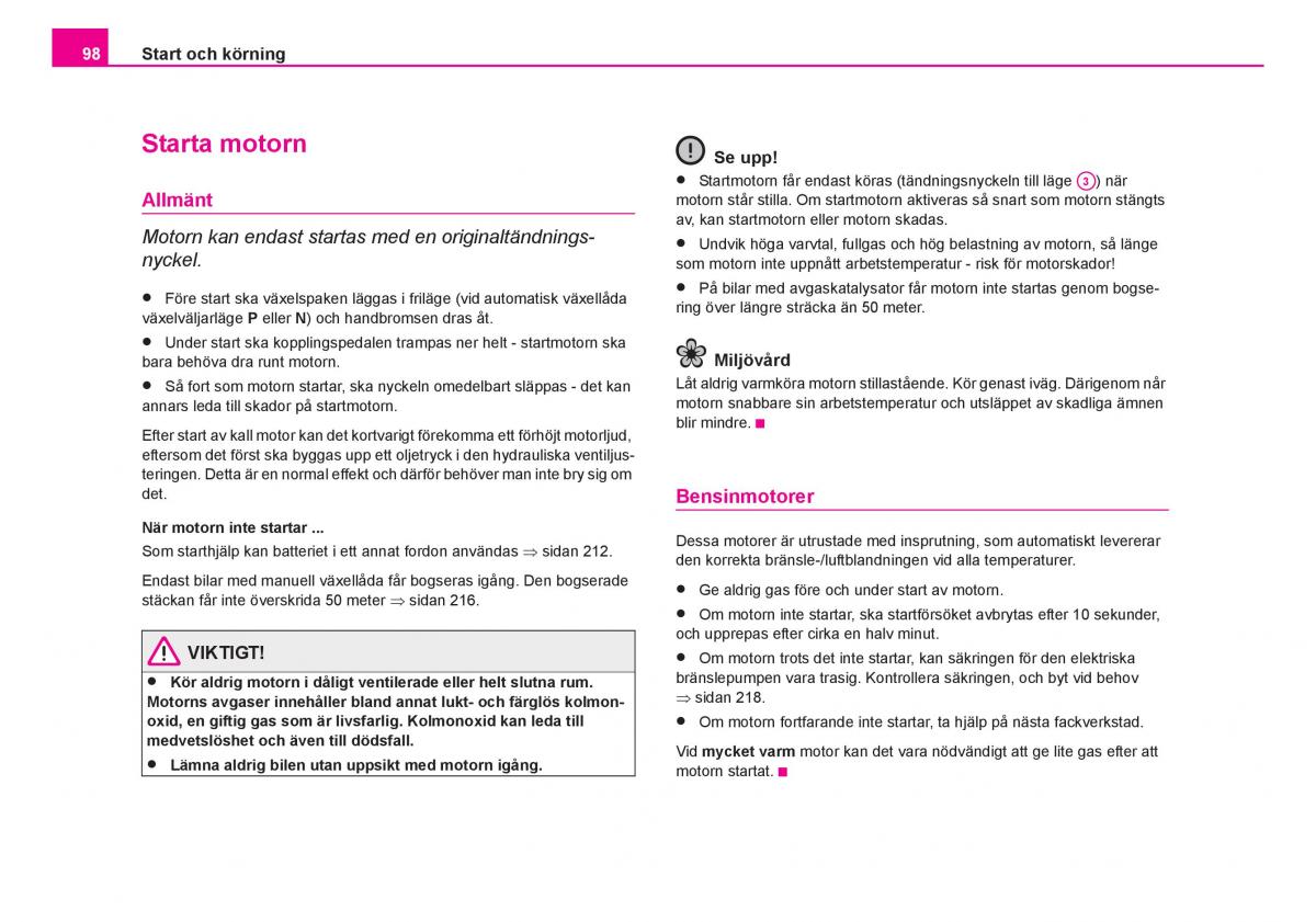 Skoda Fabia I 1 instruktionsbok / page 99