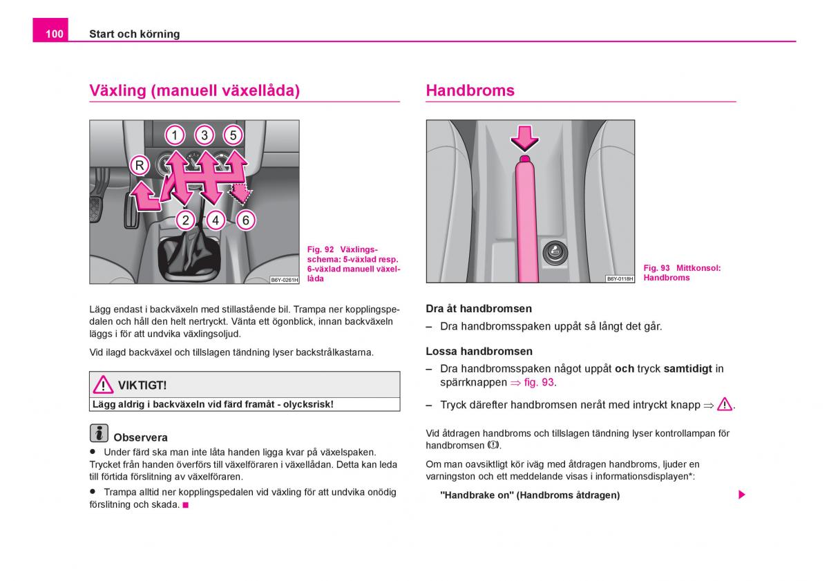 Skoda Fabia I 1 instruktionsbok / page 101