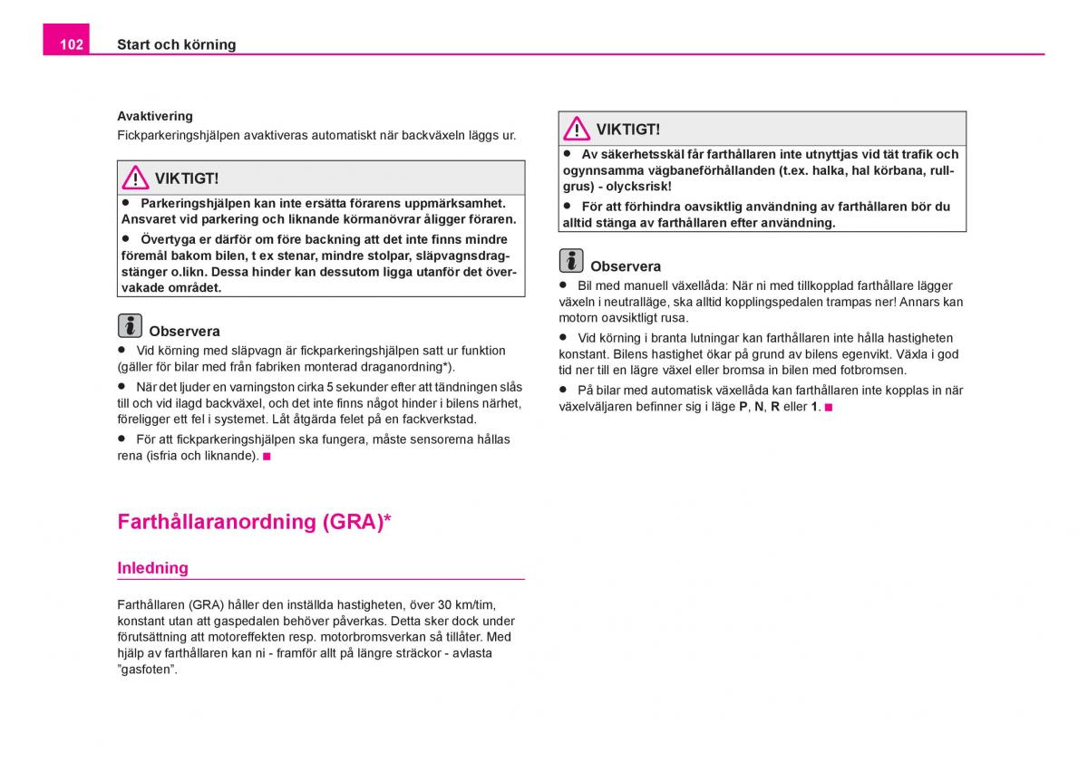 Skoda Fabia I 1 instruktionsbok / page 103