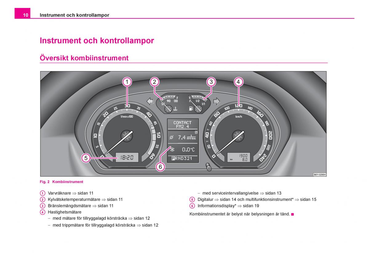 Skoda Fabia I 1 instruktionsbok / page 11