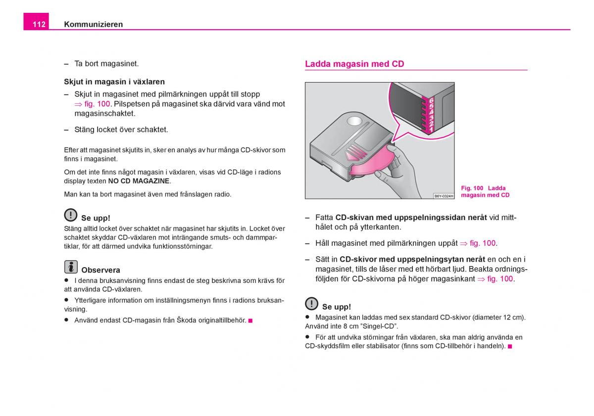 Skoda Fabia I 1 instruktionsbok / page 113