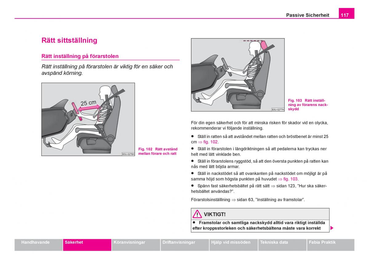 Skoda Fabia I 1 instruktionsbok / page 118