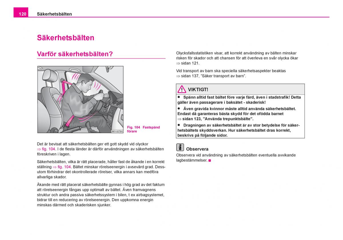 Skoda Fabia I 1 instruktionsbok / page 121