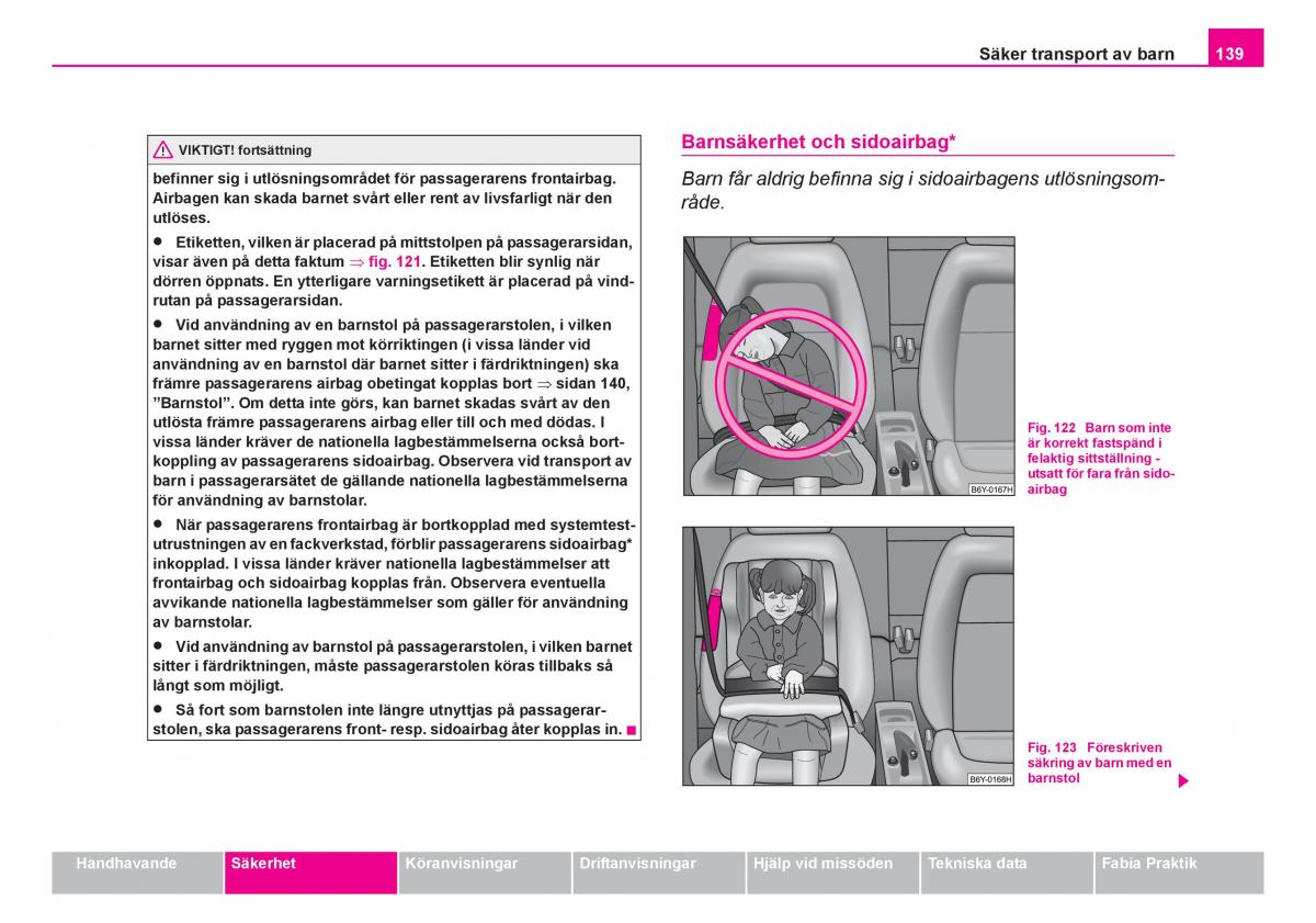 Skoda Fabia I 1 instruktionsbok / page 140