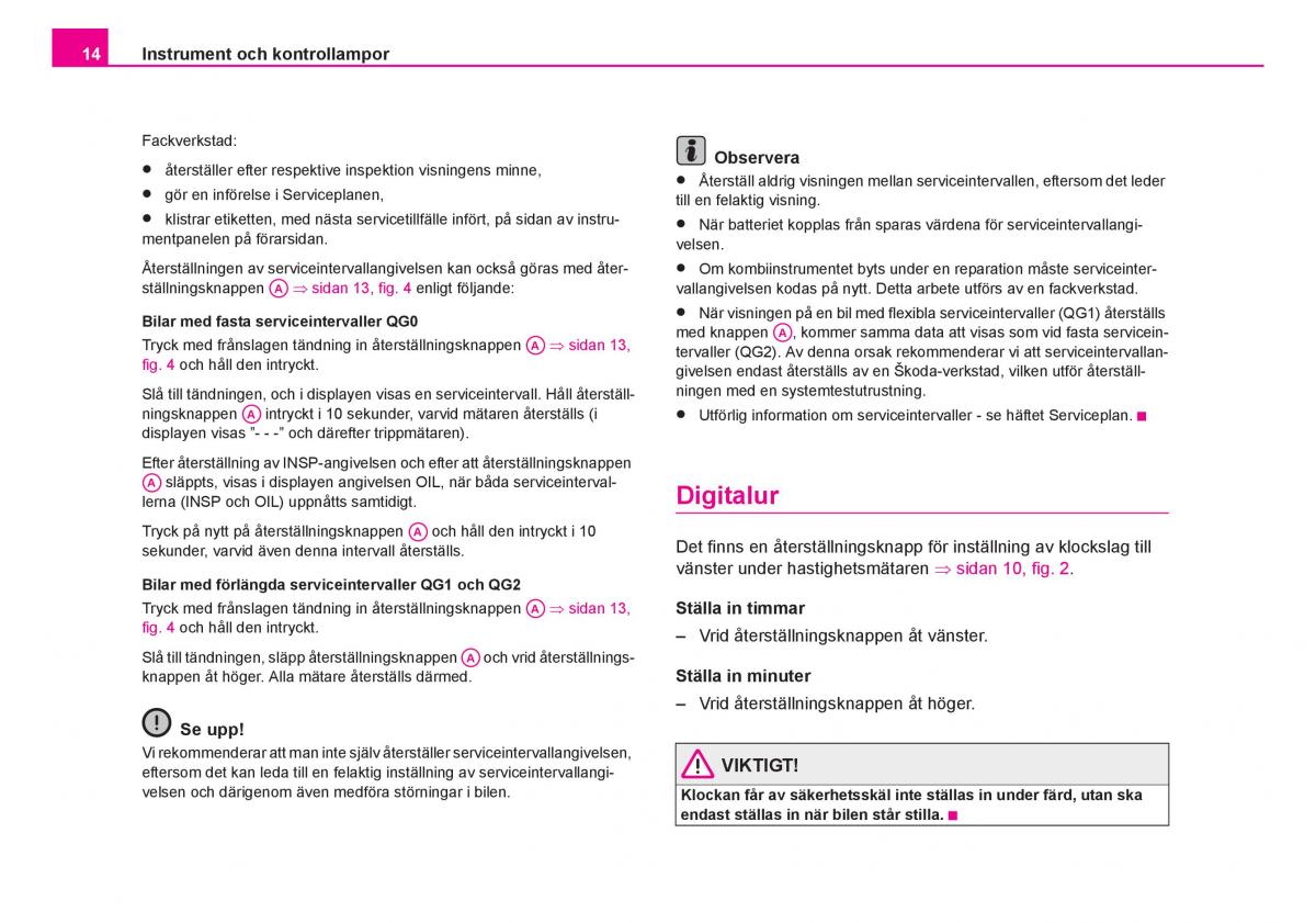 Skoda Fabia I 1 instruktionsbok / page 15