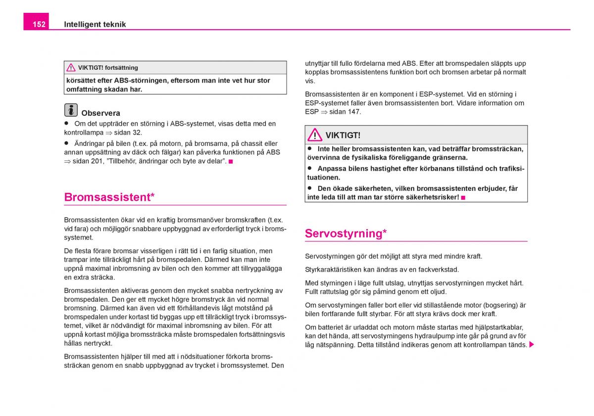 Skoda Fabia I 1 instruktionsbok / page 153