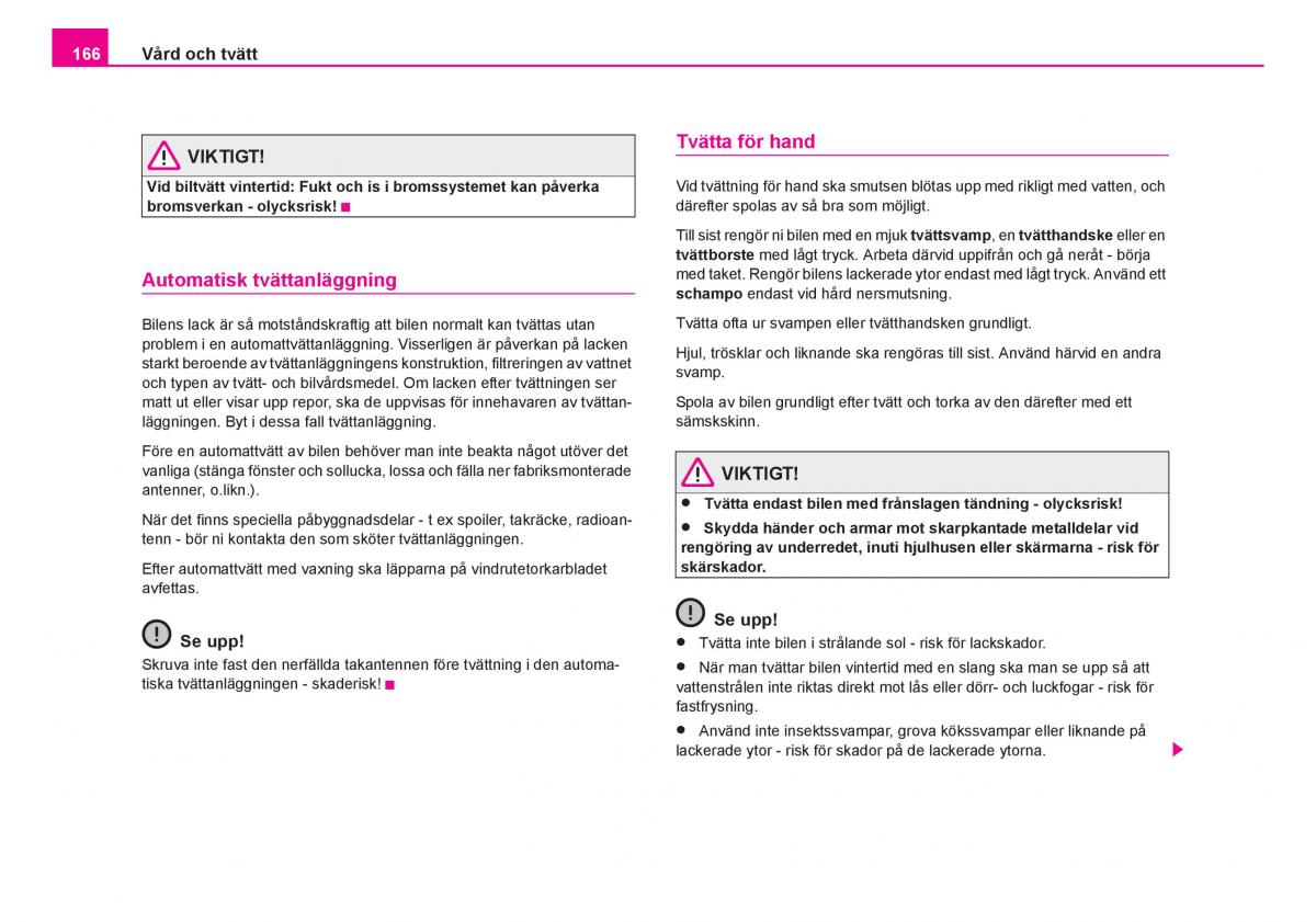 Skoda Fabia I 1 instruktionsbok / page 167