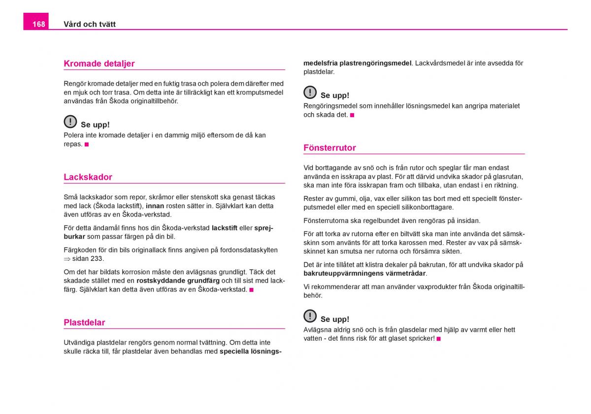 Skoda Fabia I 1 instruktionsbok / page 169