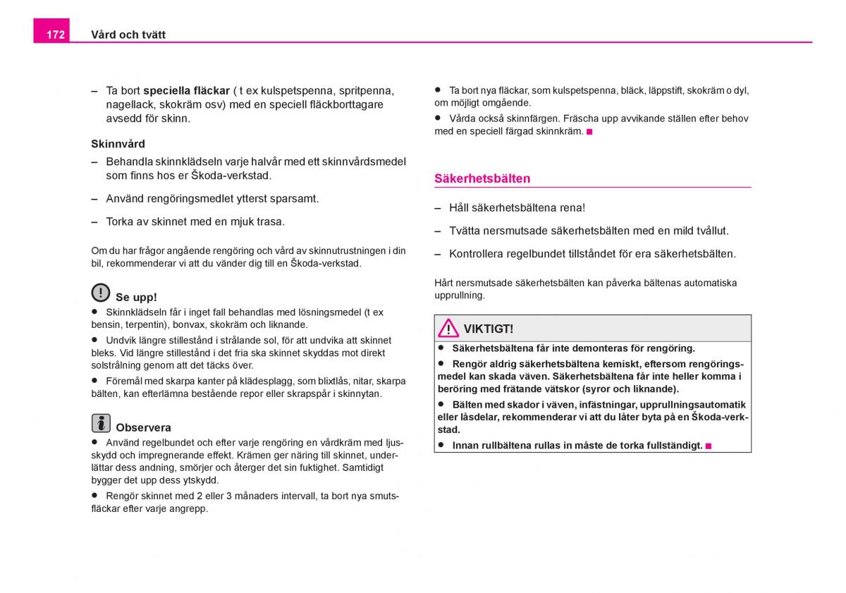 Skoda Fabia I 1 instruktionsbok / page 173