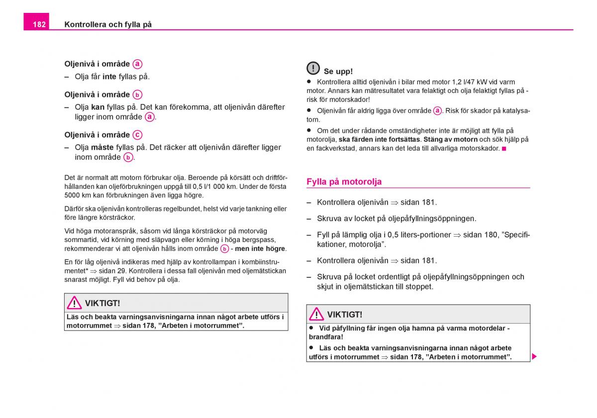 Skoda Fabia I 1 instruktionsbok / page 183