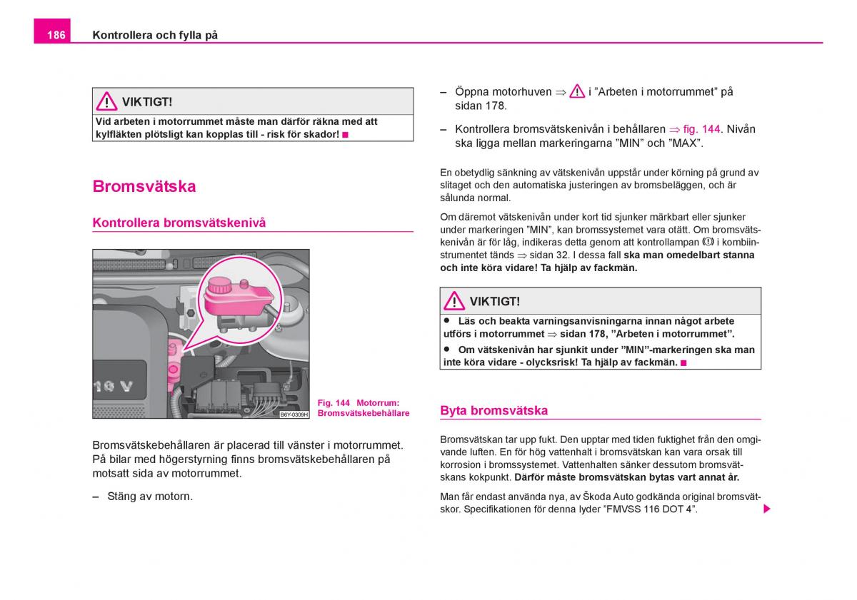 Skoda Fabia I 1 instruktionsbok / page 187