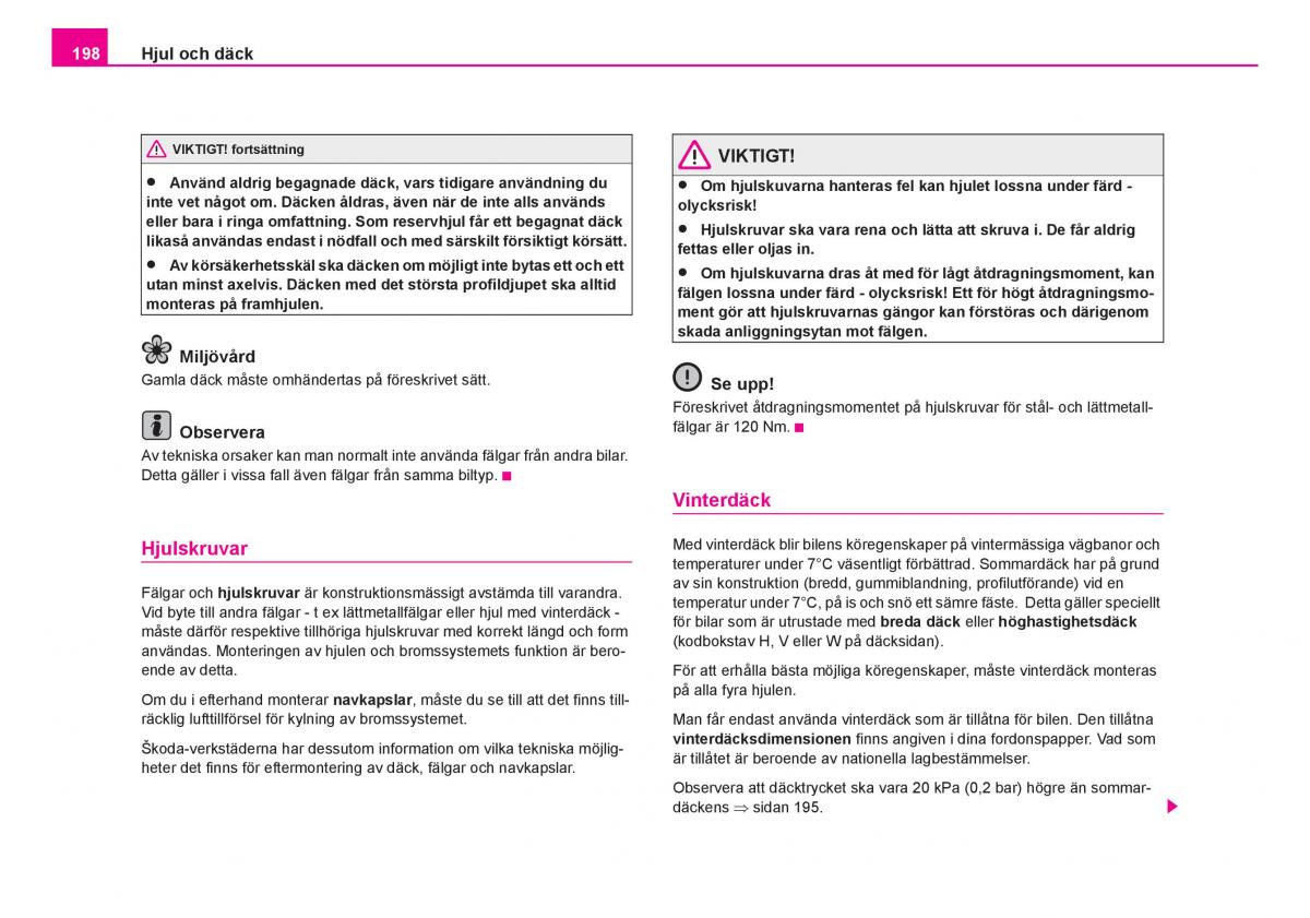 Skoda Fabia I 1 instruktionsbok / page 199