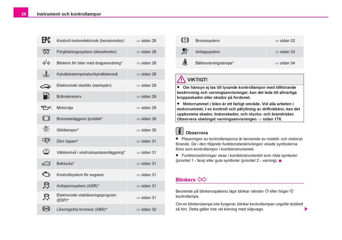 Skoda Fabia I 1 instruktionsbok / page 27