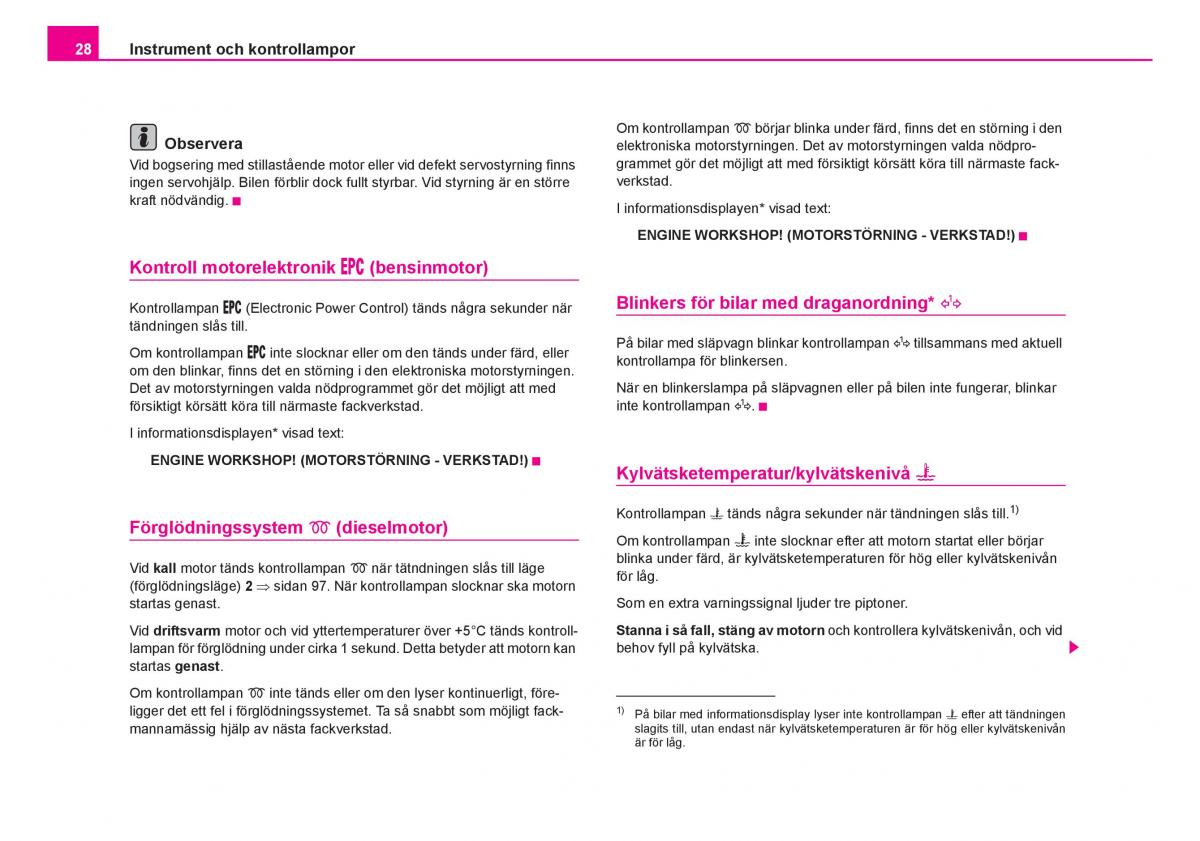 Skoda Fabia I 1 instruktionsbok / page 29