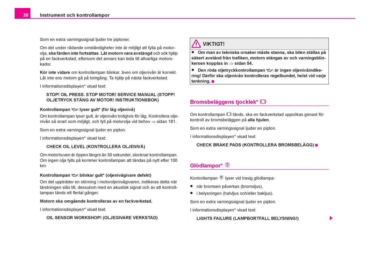 Skoda Fabia I 1 instruktionsbok / page 31