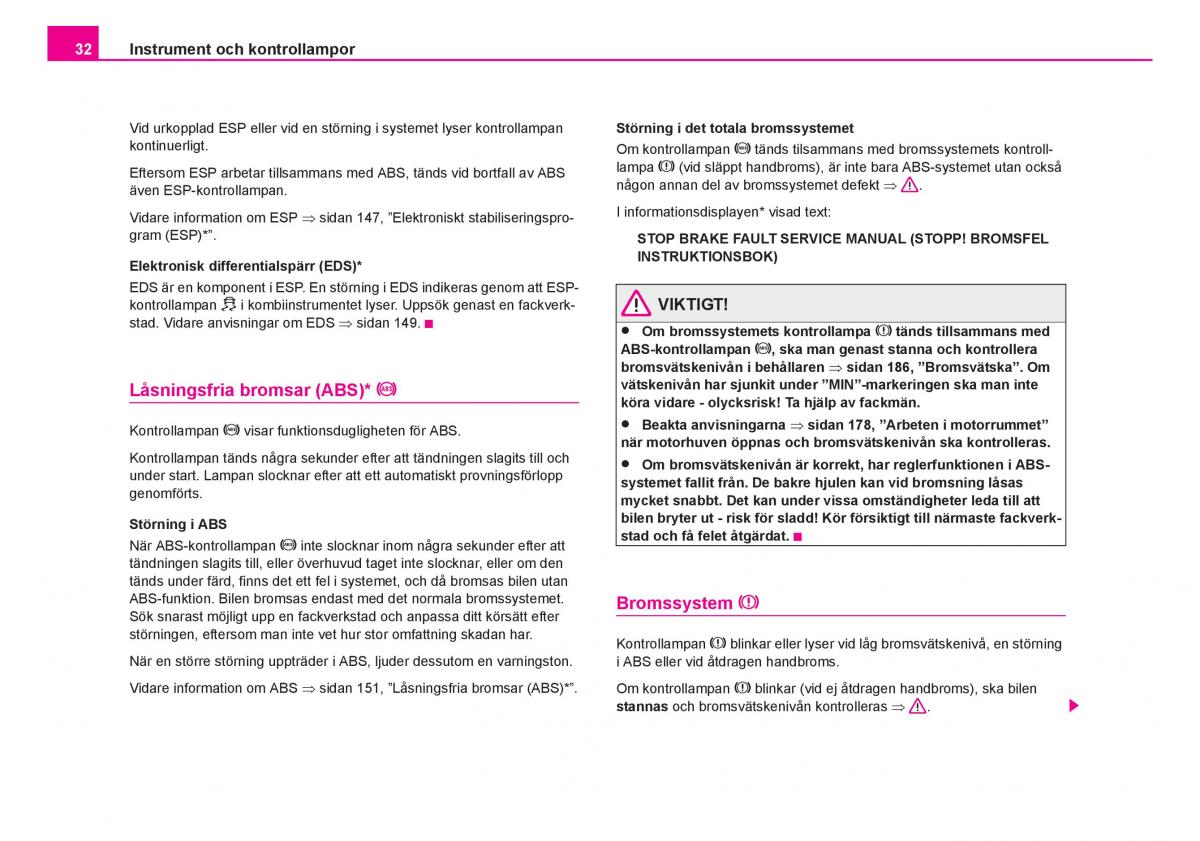 Skoda Fabia I 1 instruktionsbok / page 33