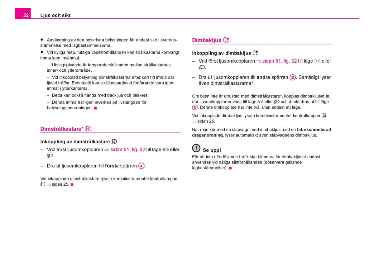 Skoda Fabia I 1 instruktionsbok / page 53