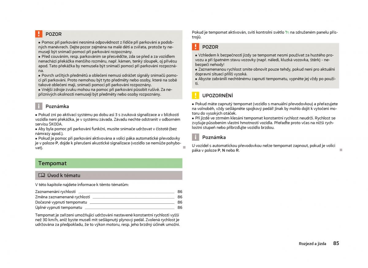 Skoda Fabia II 2 navod k obsludze / page 87