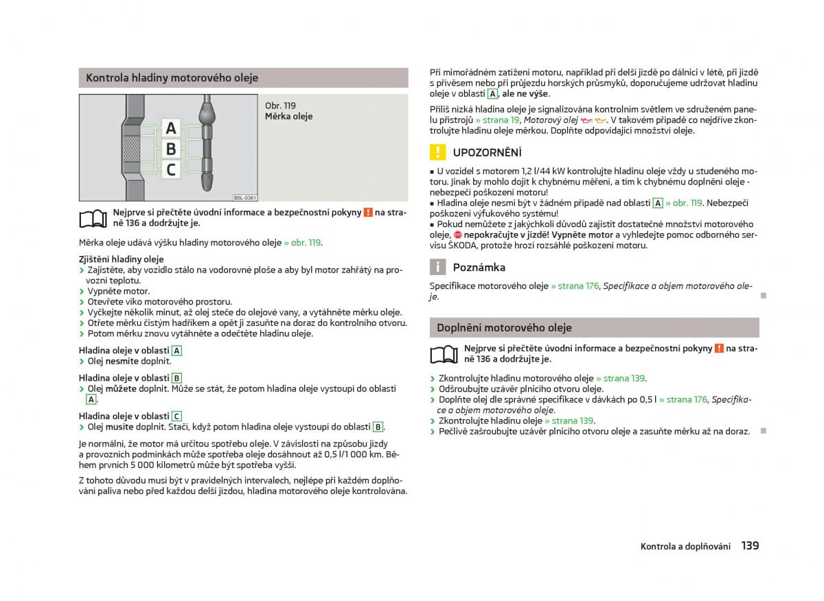 Skoda Fabia II 2 navod k obsludze / page 141