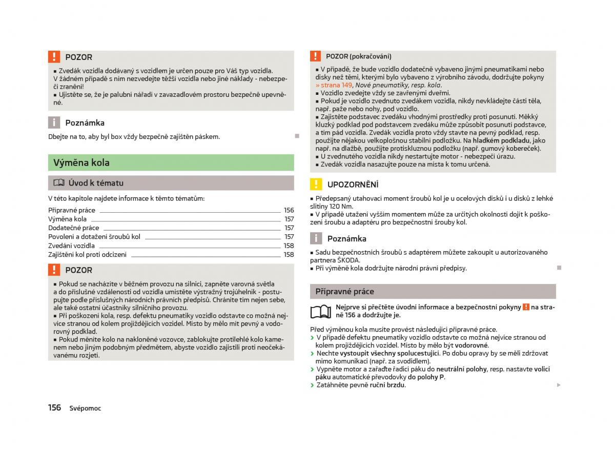 Skoda Fabia II 2 navod k obsludze / page 158