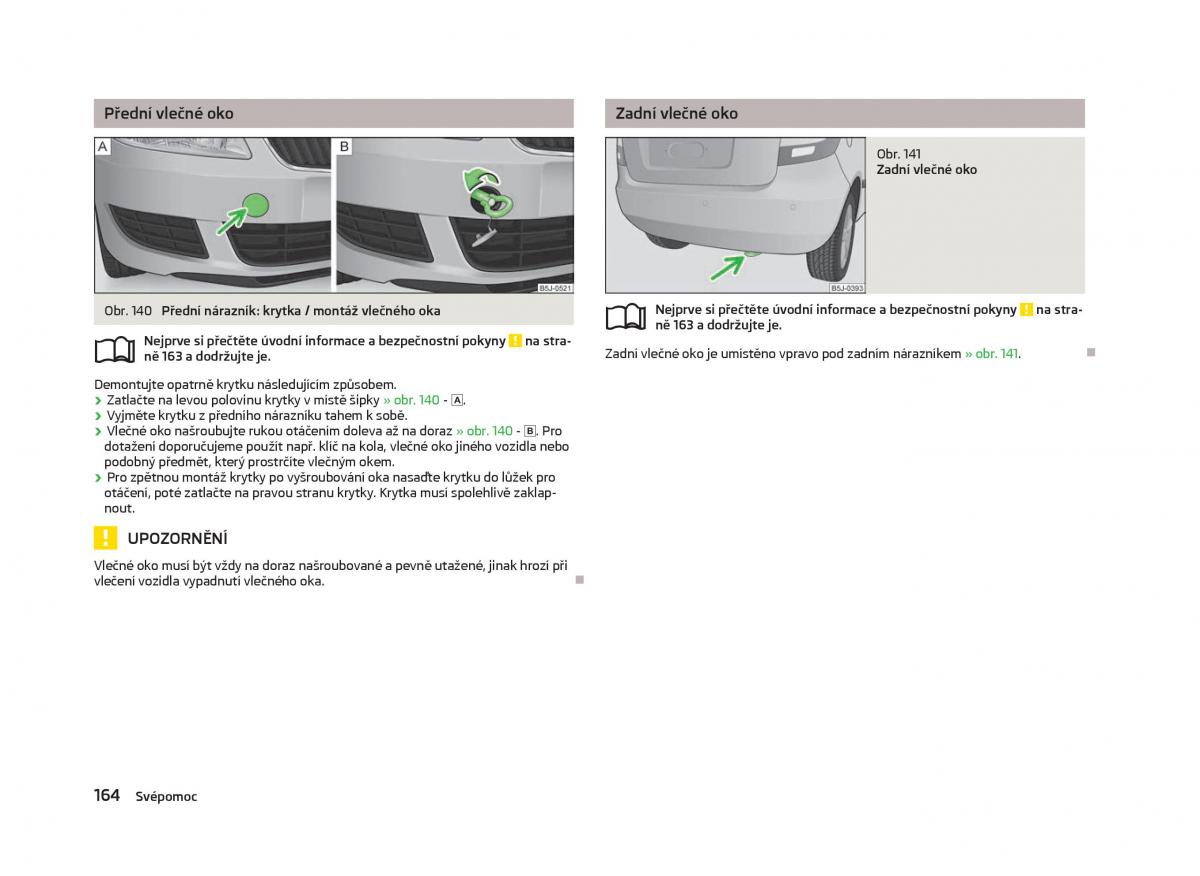 Skoda Fabia II 2 navod k obsludze / page 166