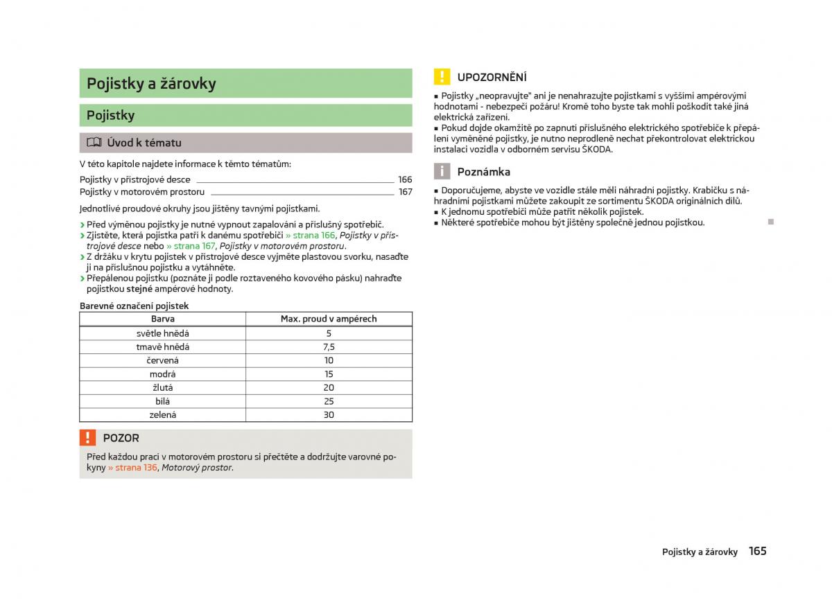 Skoda Fabia II 2 navod k obsludze / page 167