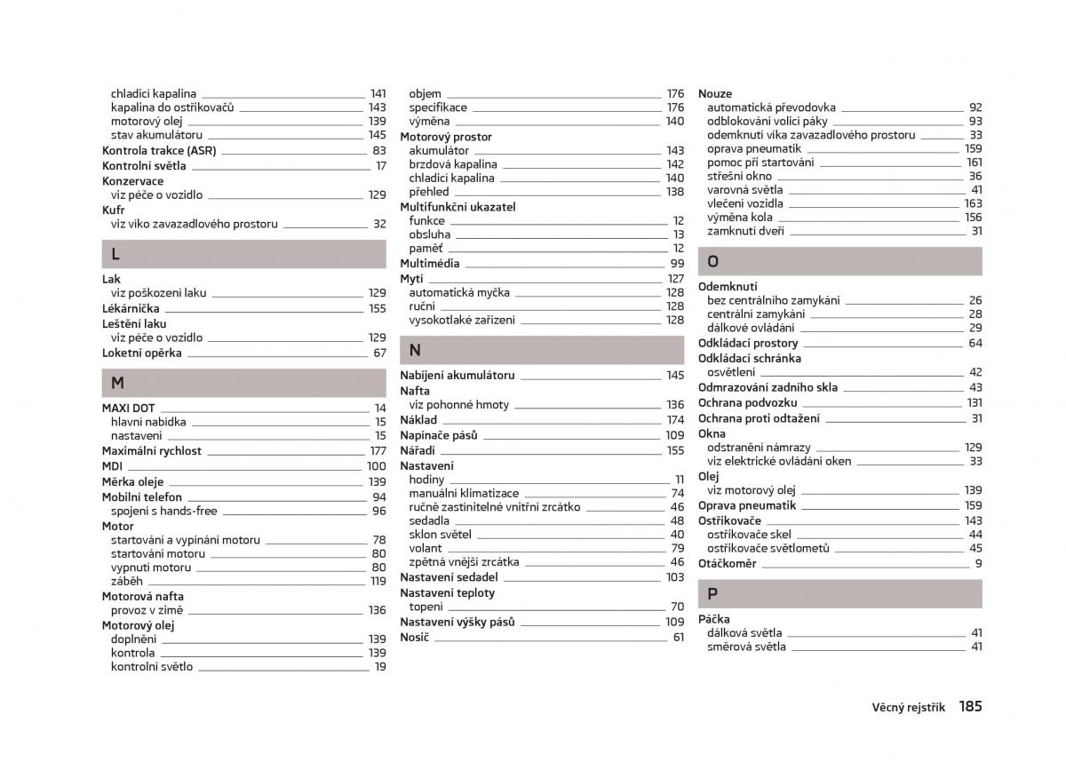 Skoda Fabia II 2 navod k obsludze / page 187