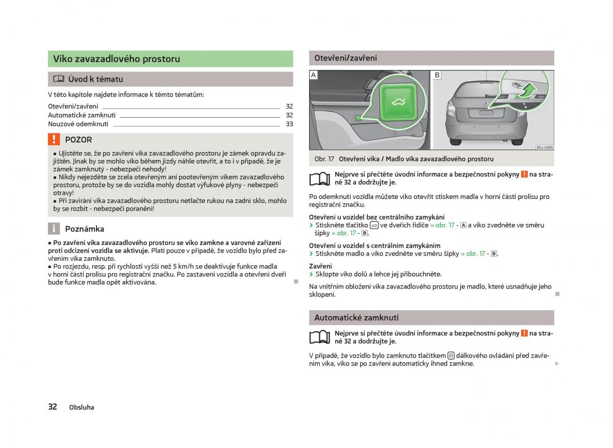 Skoda Fabia II 2 navod k obsludze / page 34