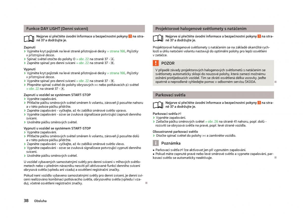 Skoda Fabia II 2 navod k obsludze / page 40