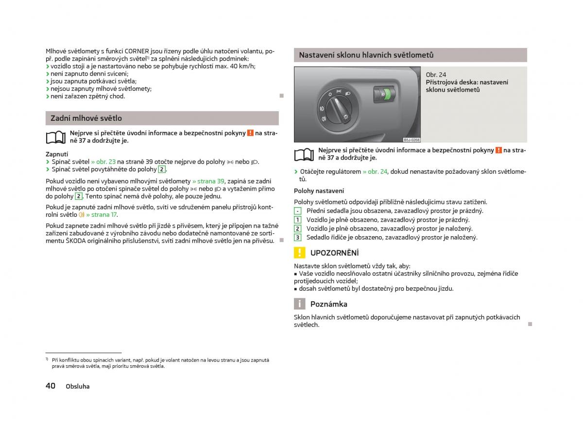 Skoda Fabia II 2 navod k obsludze / page 42