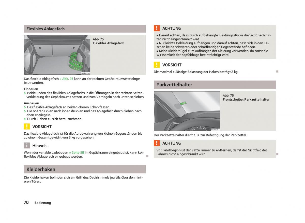 Skoda Fabia II 2 Handbuch / page 72