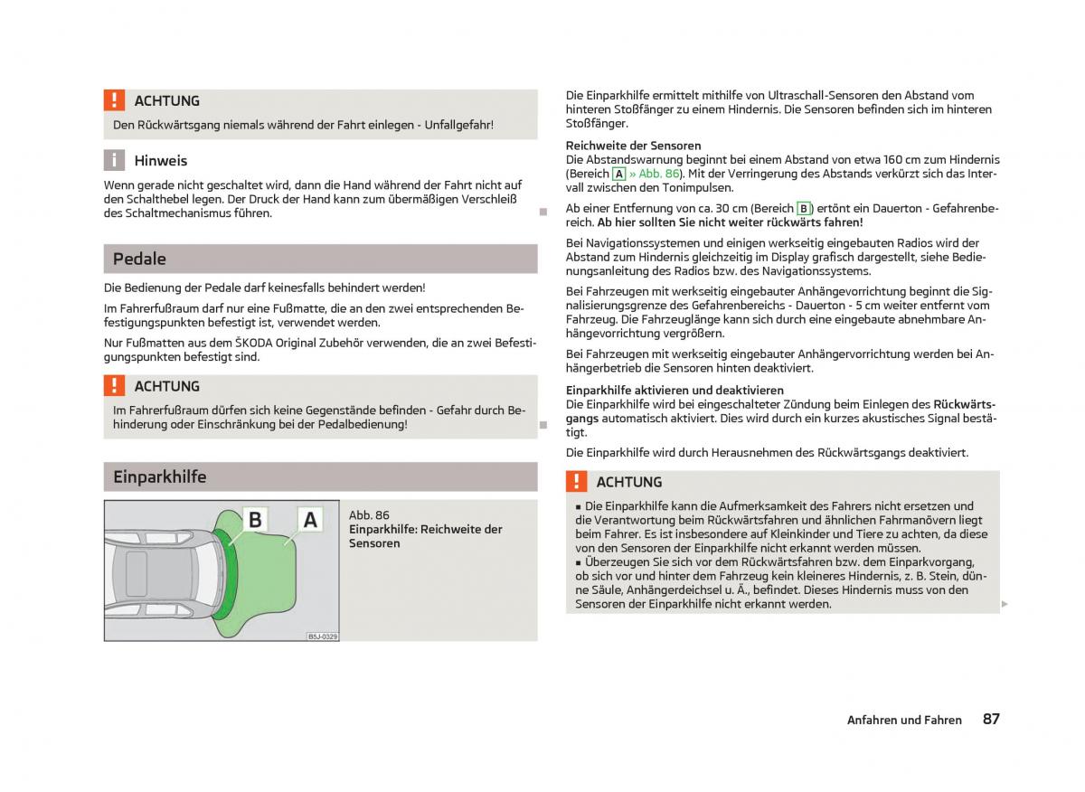 Skoda Fabia II 2 Handbuch / page 89