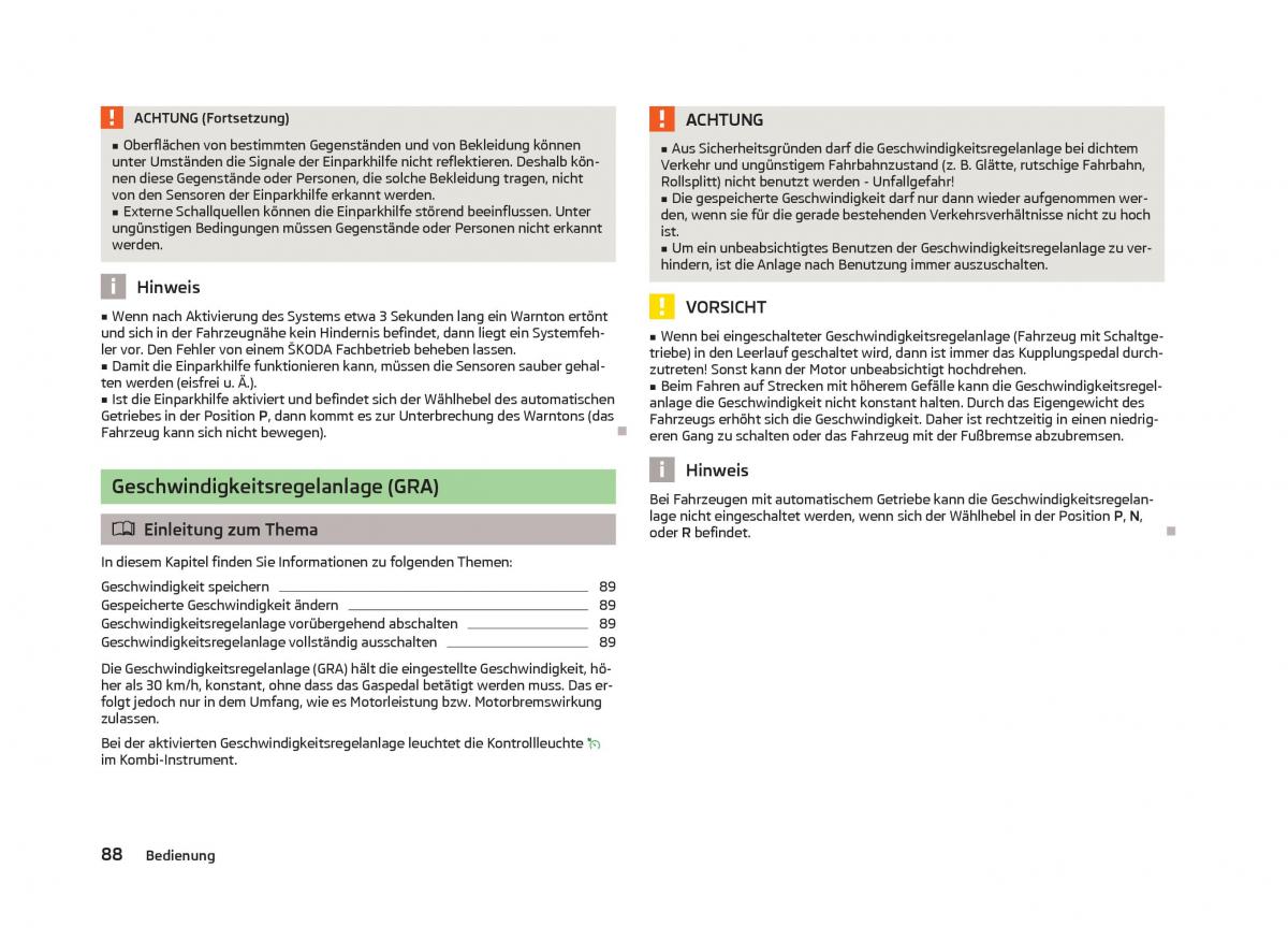 Skoda Fabia II 2 Handbuch / page 90