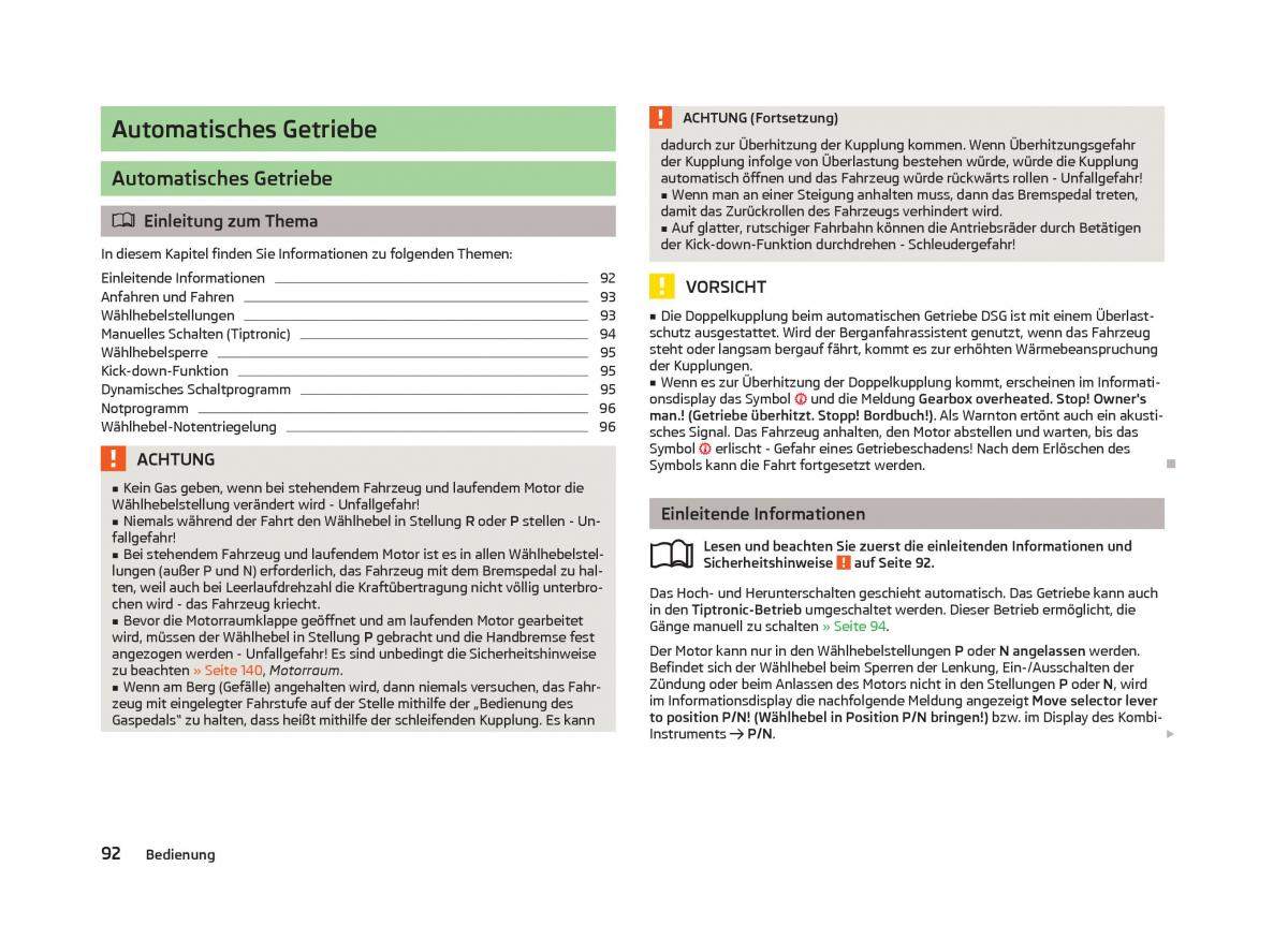 Skoda Fabia II 2 Handbuch / page 94