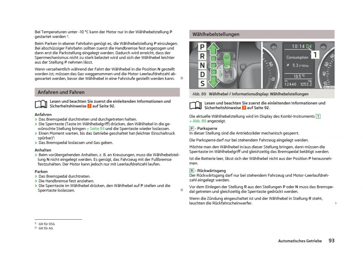 Skoda Fabia II 2 Handbuch / page 95