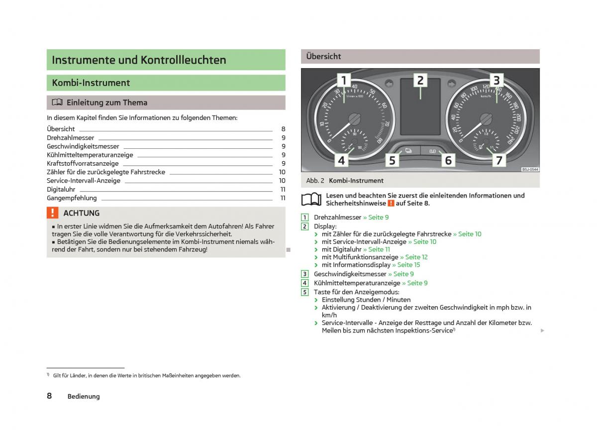 Skoda Fabia II 2 Handbuch / page 10