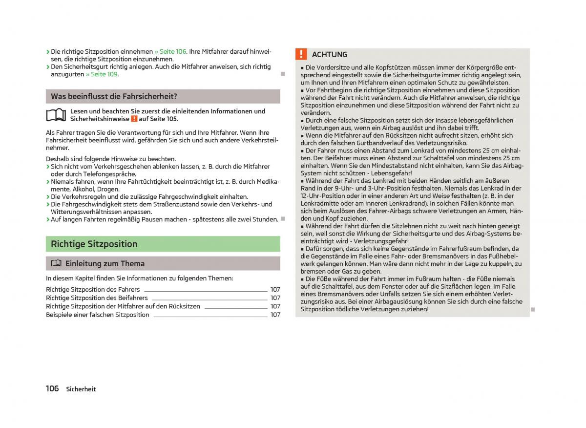 Skoda Fabia II 2 Handbuch / page 108